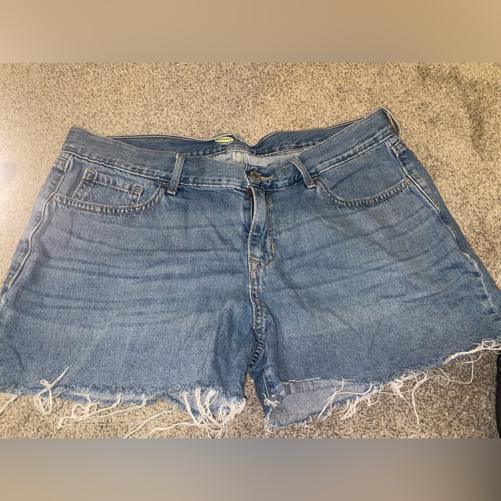 Old navy medium wash high raise denim shorts- Size 10